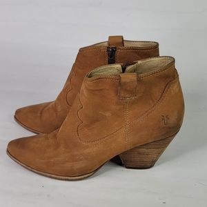 Frye Reina Brown Ankle Bootie Size 10